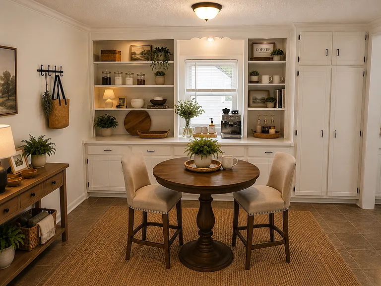 AI decorated laundry / built-ins area