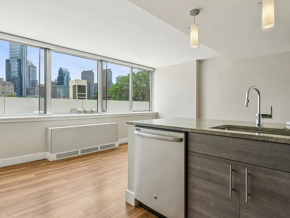 Studio floor plan features an open concept layout with a spacious living area