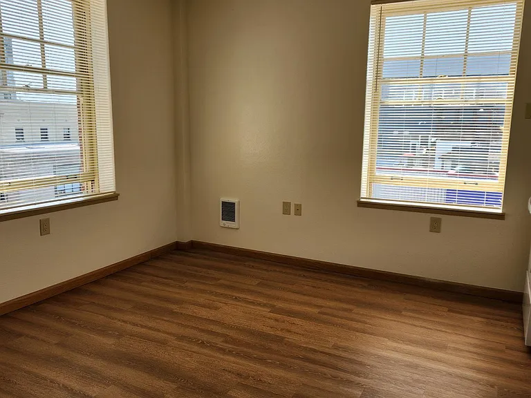 Large windows let in plenty of light.