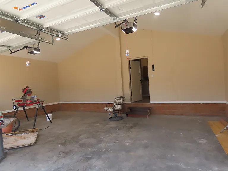 very good size 2 car garage interior