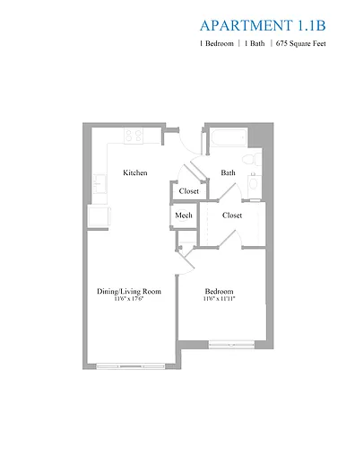 Floor plan 1B