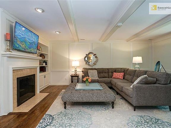Chic living room with gorgeous moldings