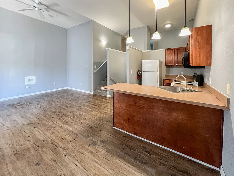 Split level kitchen