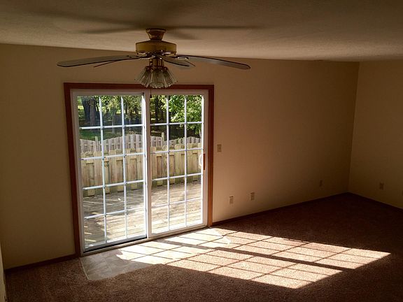 Dining room view of door to deck