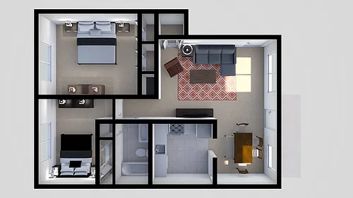 Floor plan Two Bedroom Deluxe
