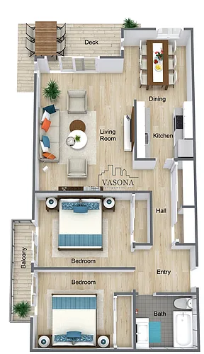 Floor plan 2 Bedroom Type A