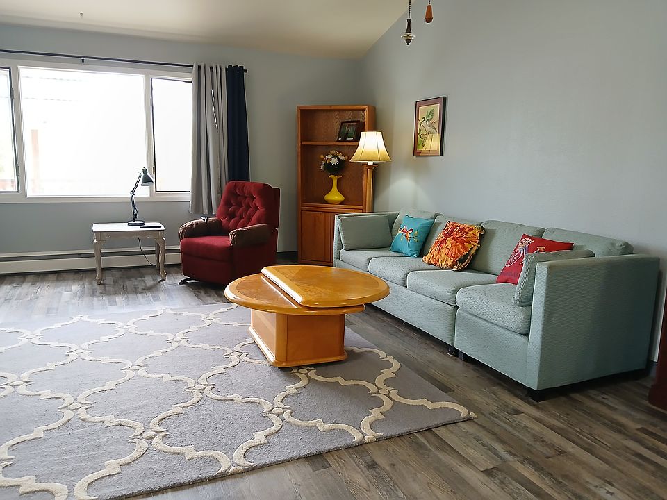 Livingroom. Couch has a hide-a-bed with new mattress.