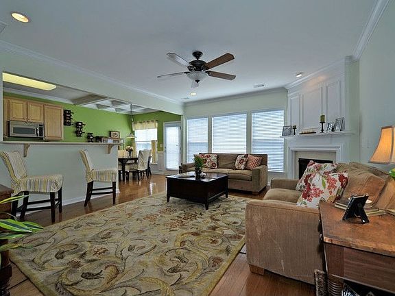 The living area is open and stunning