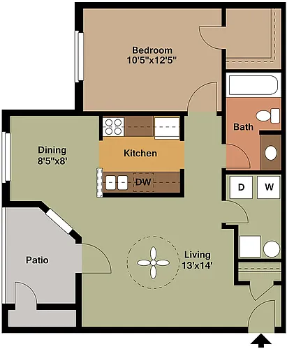 Floor plan One Bedroom