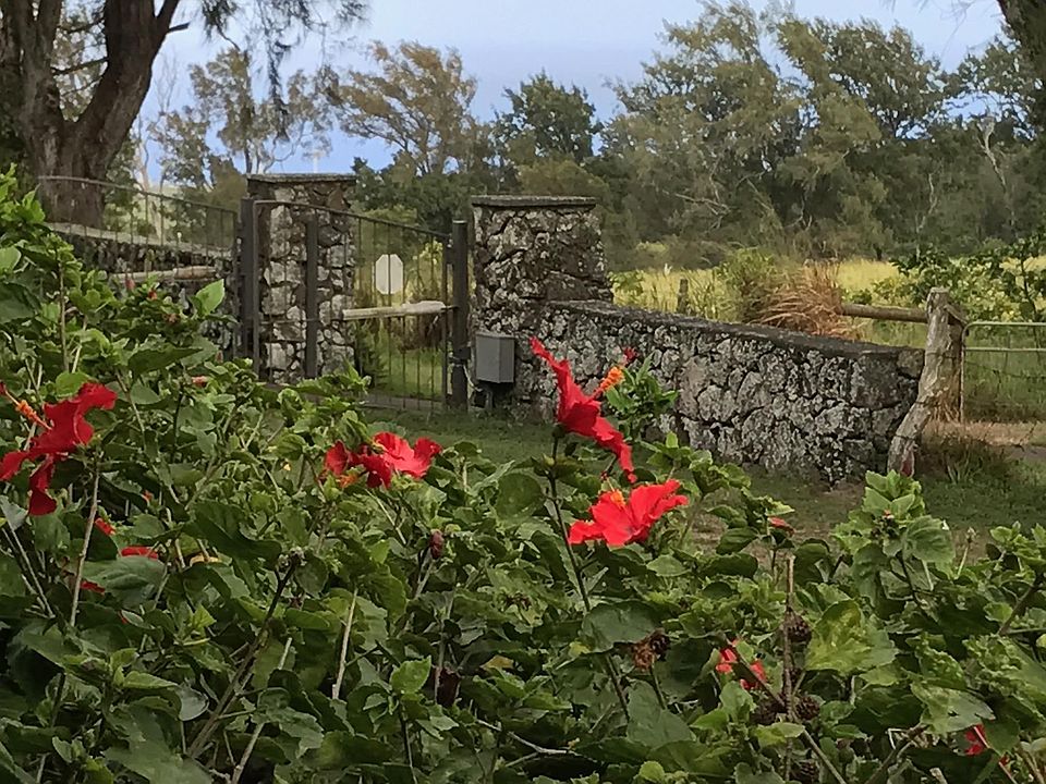 Main entry gate with ocean view