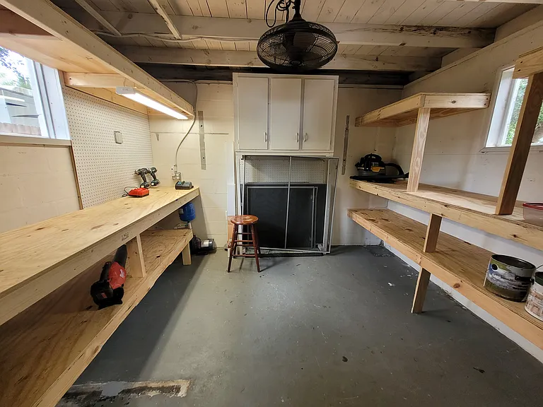 Spacious storage room or workshop