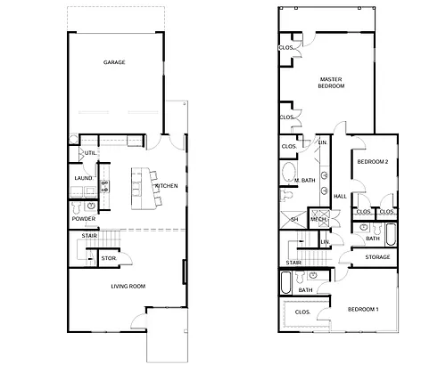 Floor plan C8 - New Construction Townhome