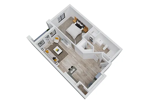 Floor plan Deseret 1x1