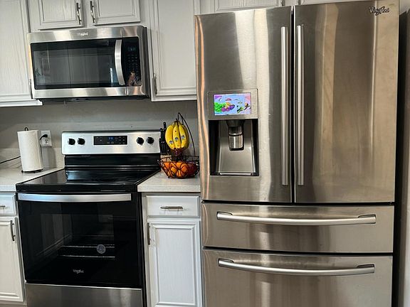 Stainless Steel Refrigerator was added in the kitchen with the other stainless still appliances as well.