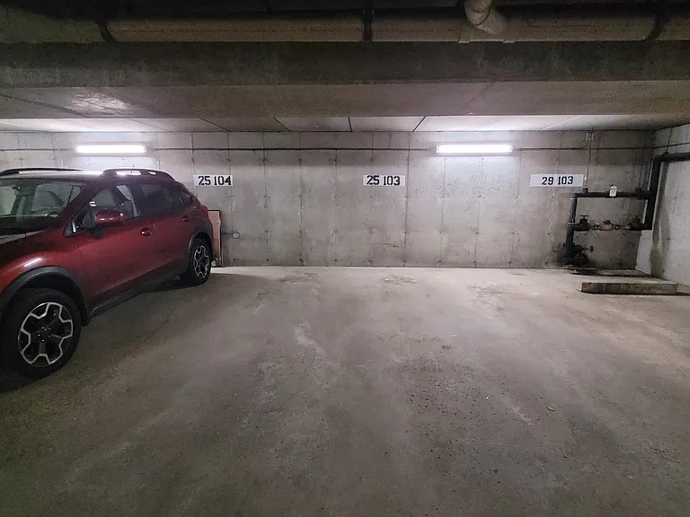 Dedicated garage parking space.