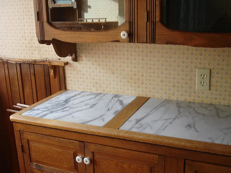 Marble Inlaid Cabinet
In Butler's Pantry