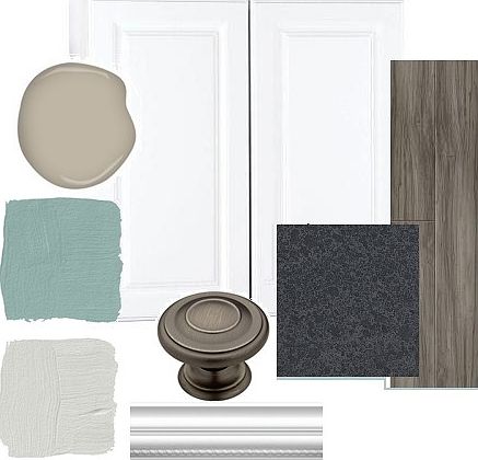 Exact colors and materials that will be in the apartment.