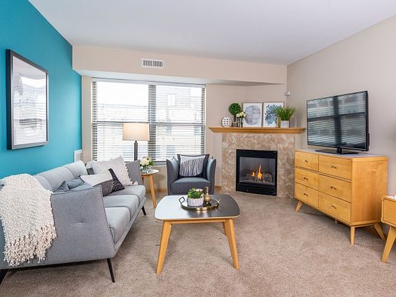 Living Area with Fireplace