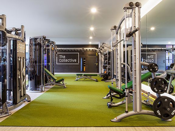 Commercial sized gym with Yoga studio