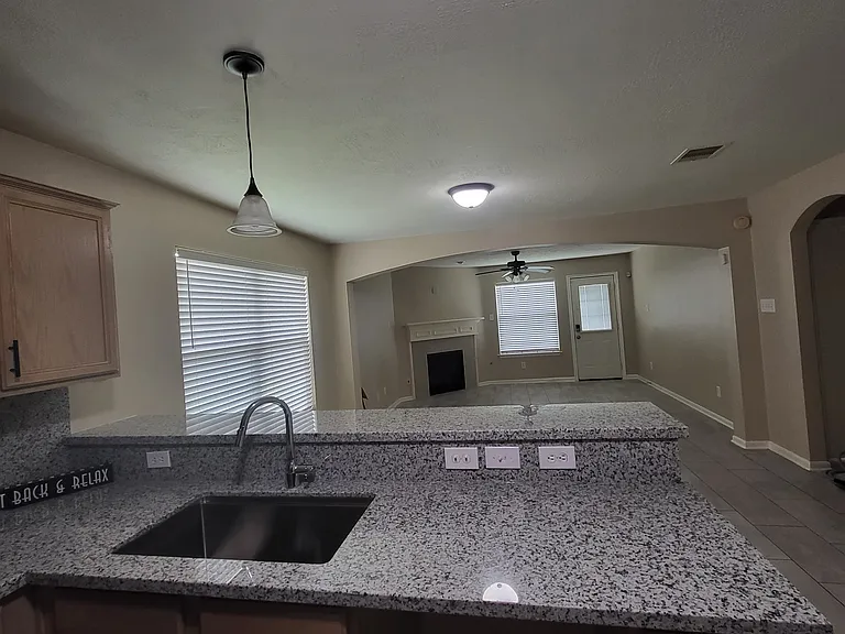 Kitchen open to family room