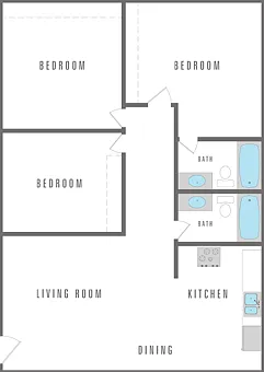 3 Bedroom 2 Bath 3 Bedroom 2 Bath