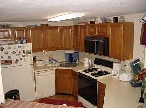 kitchen, with window on right