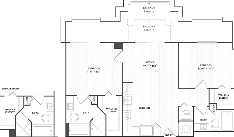 Sofia Coral Gables - C6 - 2 Beds - 2 Baths - 929 Sq. ft.