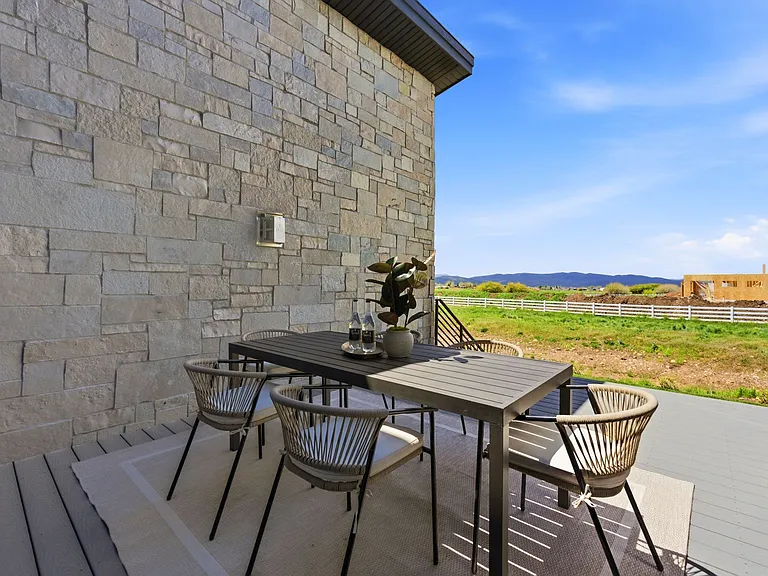 Back patio with view