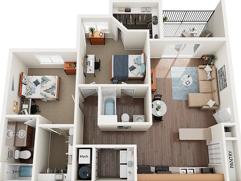 Madera-B1-2x2 Floor Plan Madera-B1-2x2 Floor Plan