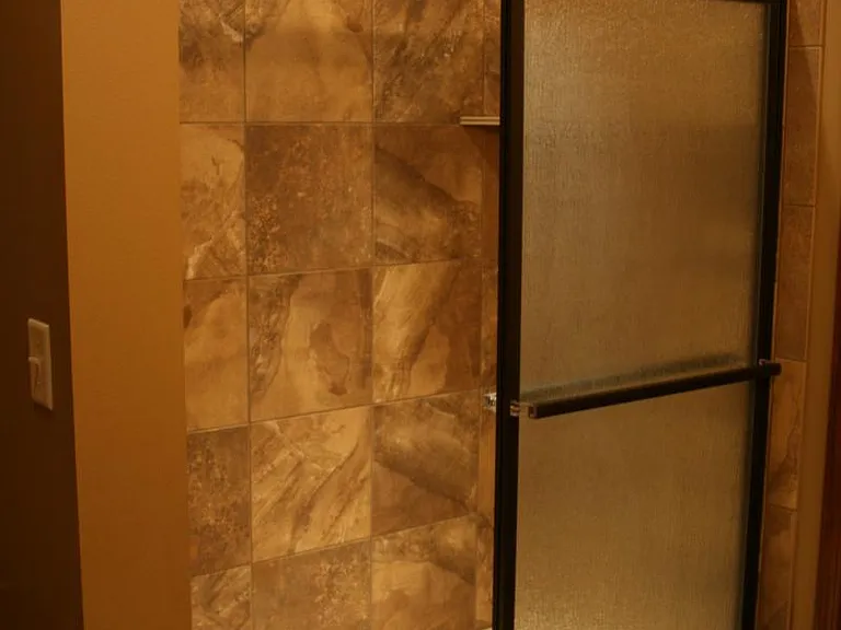 Large tiled shower