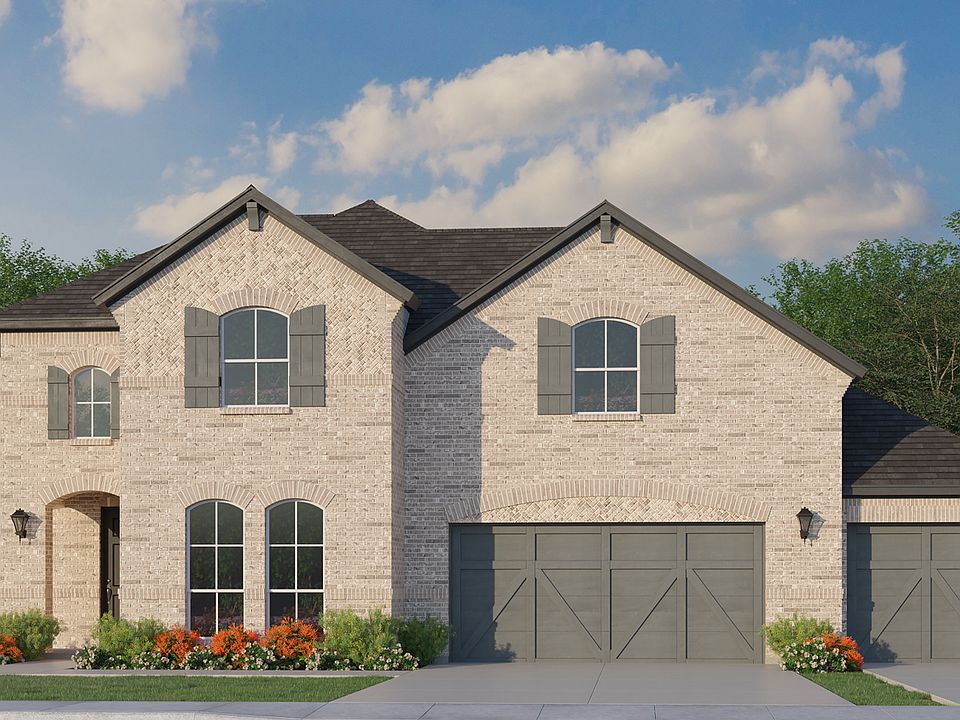 Plan 1687 Elevation A with 3 Car Garage