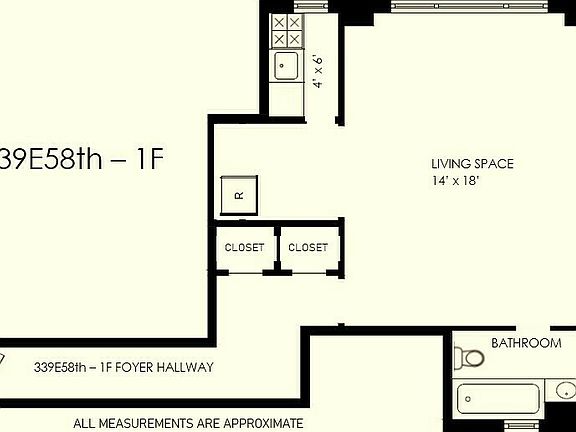 2nd image of 339 E 58th St APT 1F