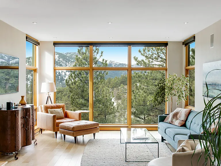 Floor to ceiling windows with amazing continental divide views