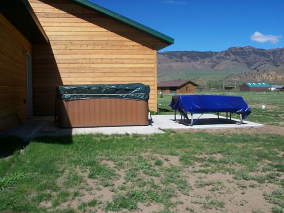 SundancSpa and outdoor table