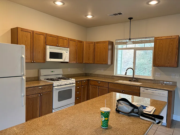 Kitchen and center island