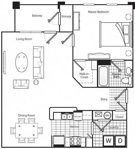 Floor plan One Bedroom