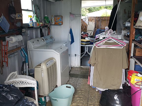 Out door laundry area storage
