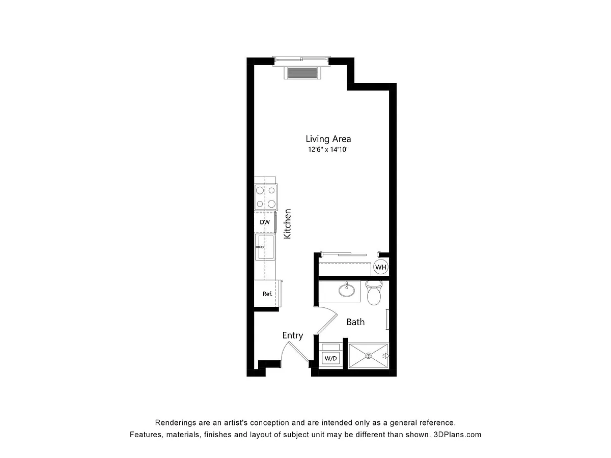 Floor plan Studio A