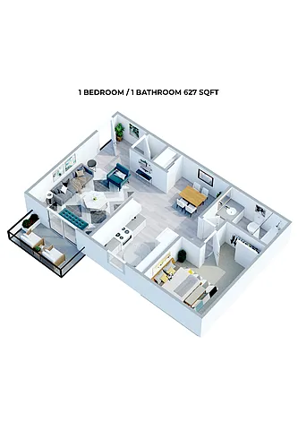 Floor plan 1 X 1