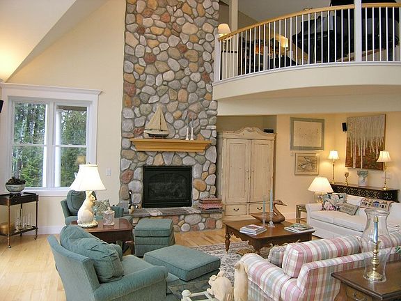 Great Room with view of loft