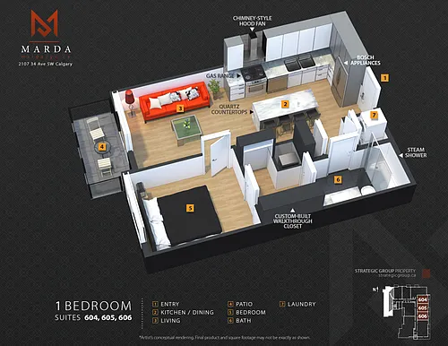 Floor plan One Bedroom