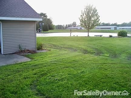 View from small shed towards pond