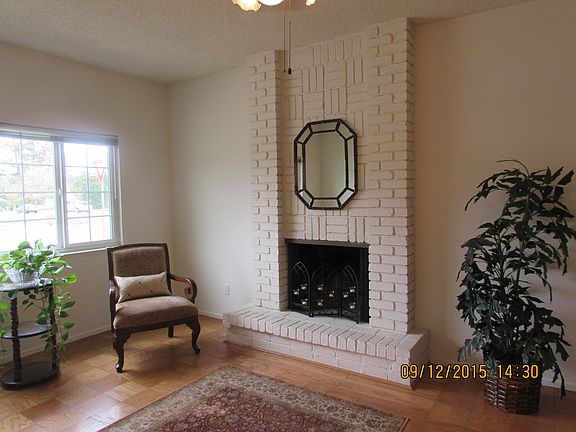 Living area with fireplace