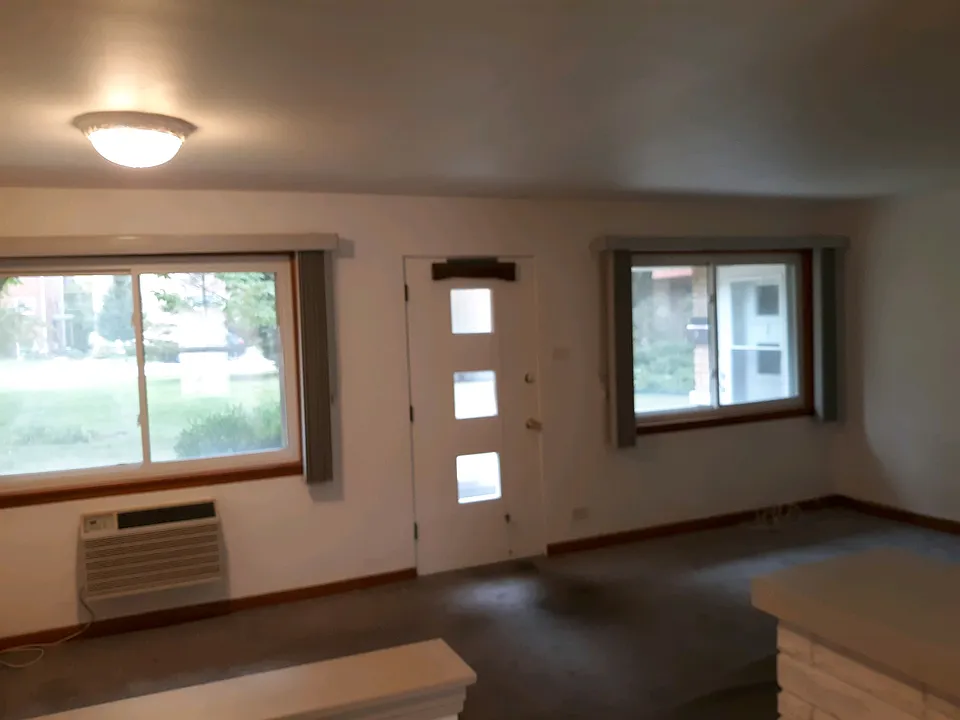 living room and front door