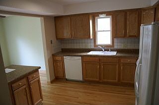 Updated kitchen with wood floors