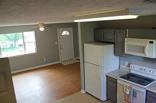 kitchen and front door