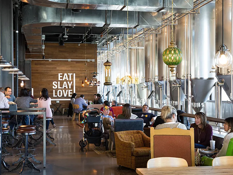 Enjoy happy hour at one of the many bars.