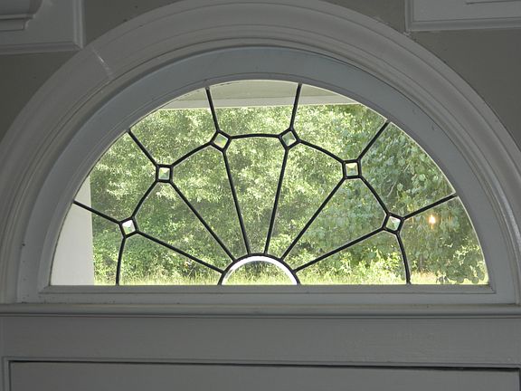 Leaded Glass Window Above Front Door