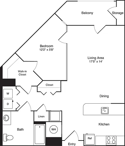 Floor plan 1 Bedroom SA