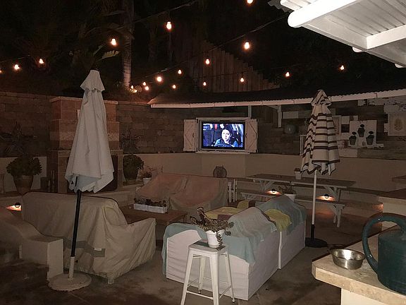 Outside TV, Fireplace, BBQ